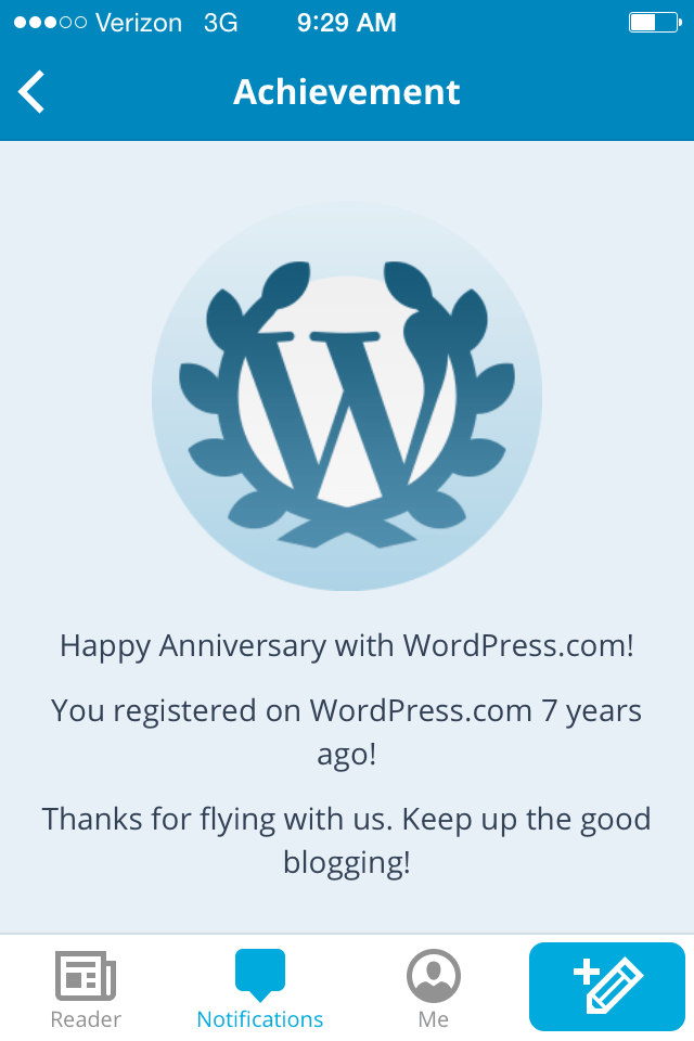 Happy WordPress.com Anniversary to&nbsp;Me