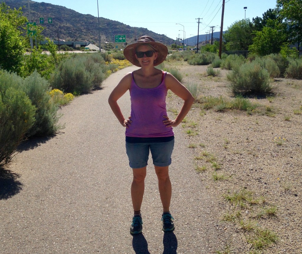 Karen, at the beginning of the trail