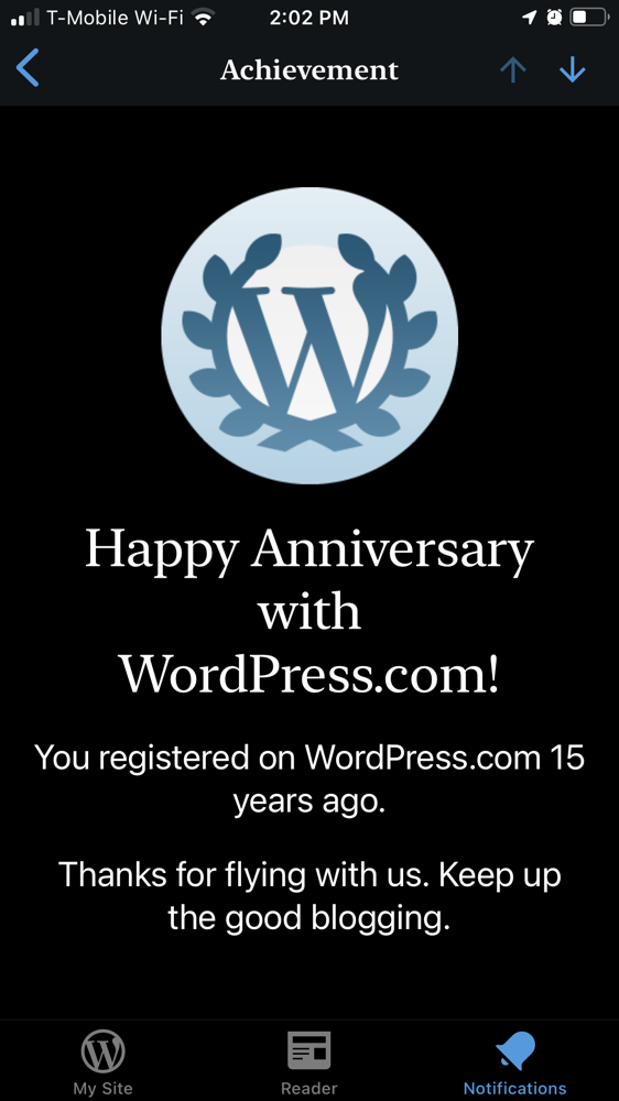 15 years blogging with WordPress.com